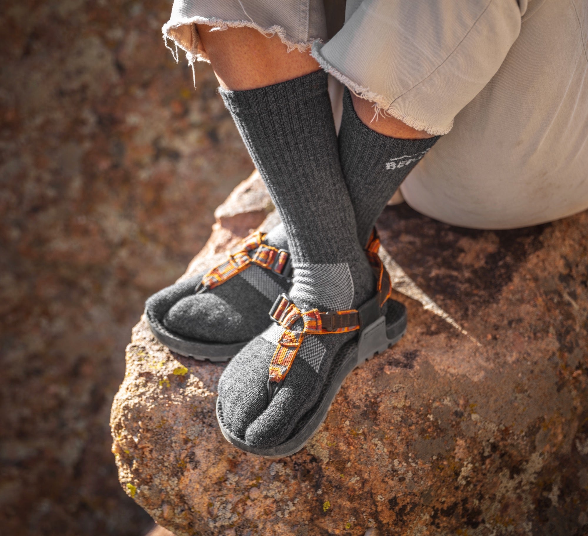 Crew Performance Split-Toe Socks (Granite) - Image 3
